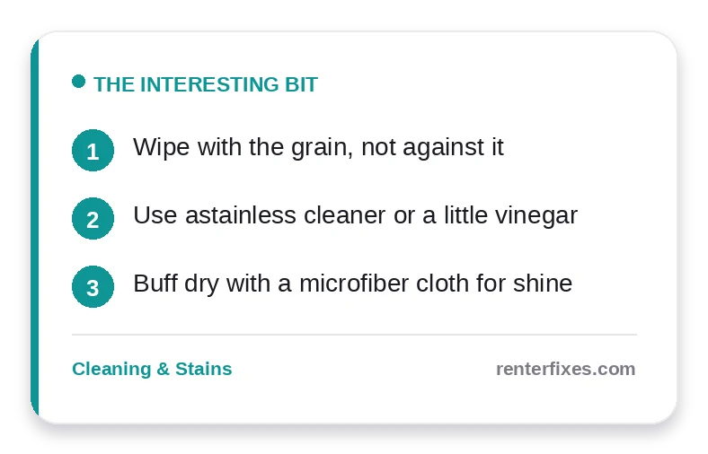 How to Clean Stainless Steel Appliances Without Streaks — key takeaways