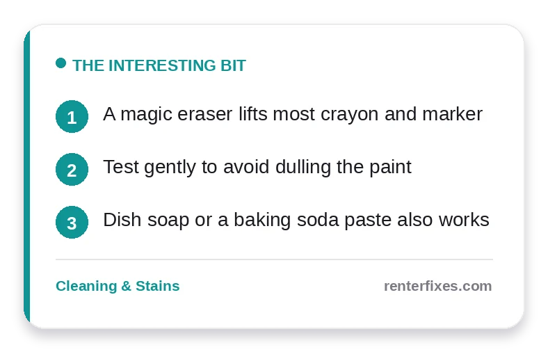 How to Remove Crayon or Marker From Walls Without Repainting — key takeaways