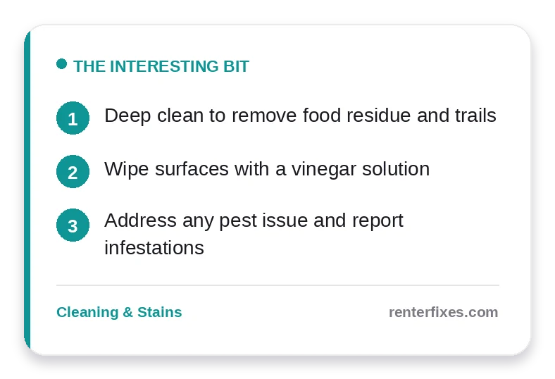 How to Get Rid of Roach or Ant Smell in a Rental Kitchen — key takeaways