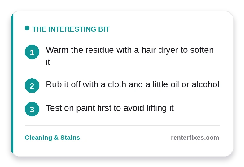How to Remove Old Tape Residue From Walls and Windows — key takeaways