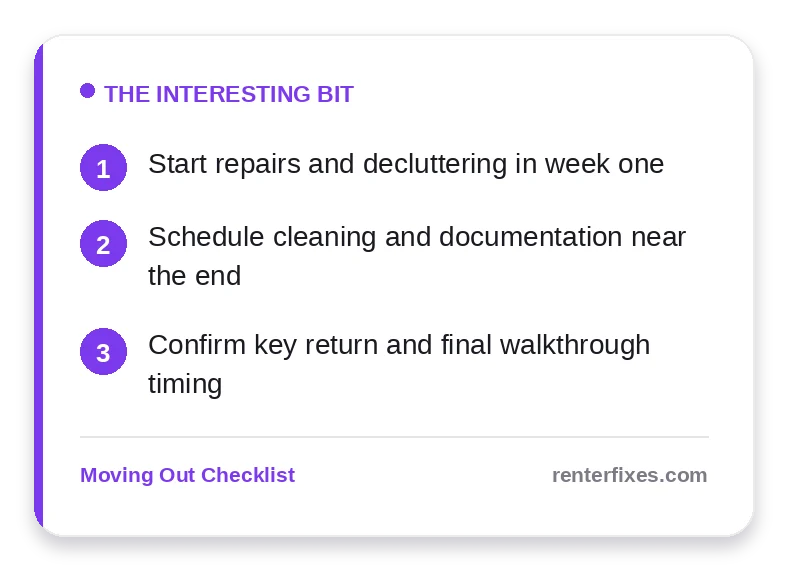The Renter’s 30-Day Move-Out Countdown Plan — key takeaways