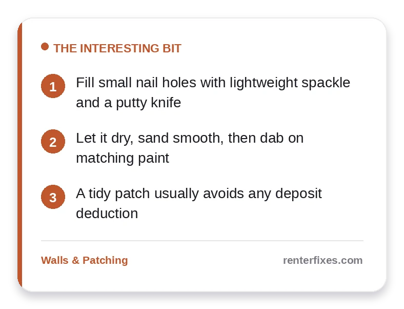 How to Patch a Nail Hole in an Apartment Wall (No Landlord Needed) — key takeaways