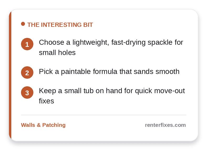 The Best Spackling Paste for Rental Walls — key takeaways