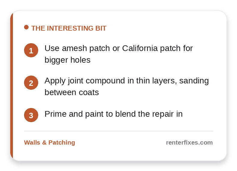 How to Fix a Large Hole in Drywall Without Calling Maintenance — key takeaways