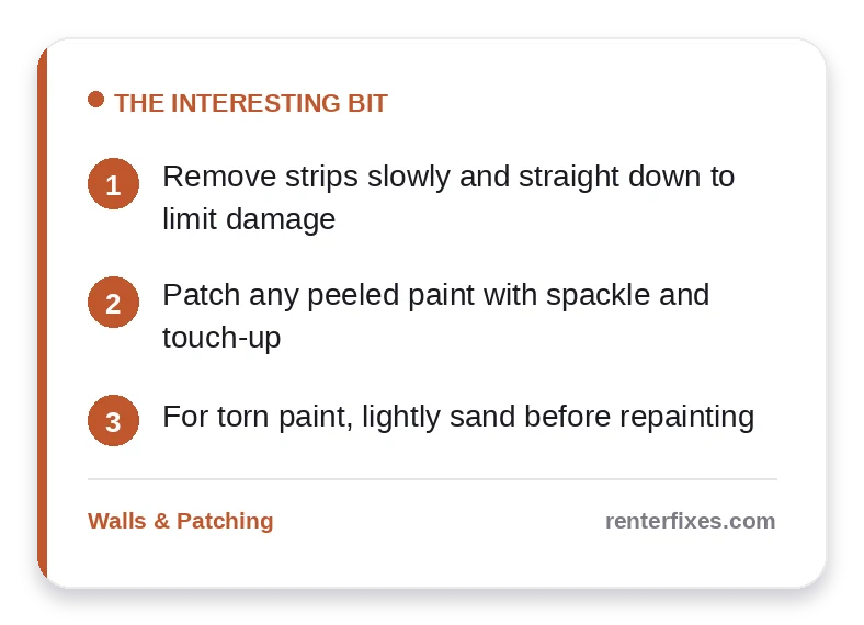 Removing Command Strip Damage From Rental Walls — key takeaways