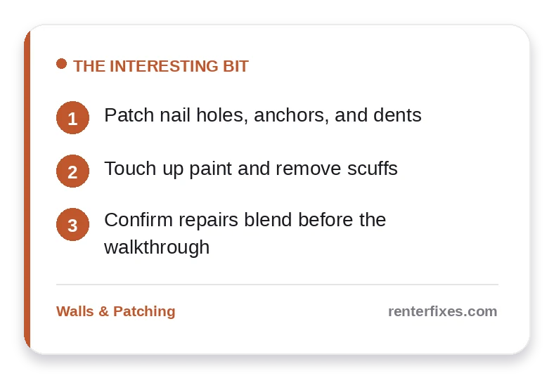 Rental Wall Repair Checklist: Everything to Fix Before Move-Out — key takeaways