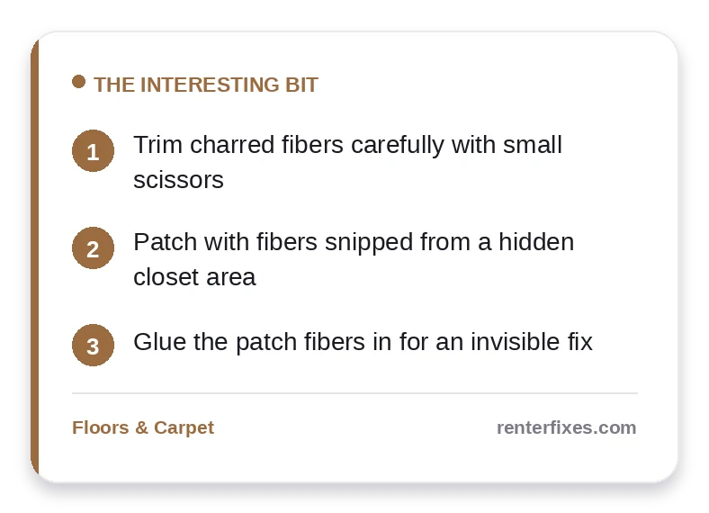 How to Fix a Carpet Burn Before Your Landlord Sees It — key takeaways