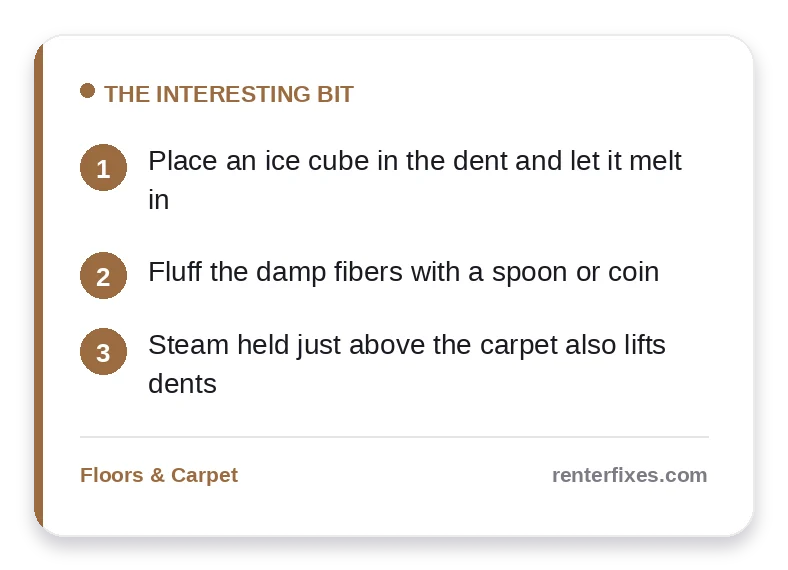 How to Get Furniture Dents Out of Carpet Before Move-Out — key takeaways