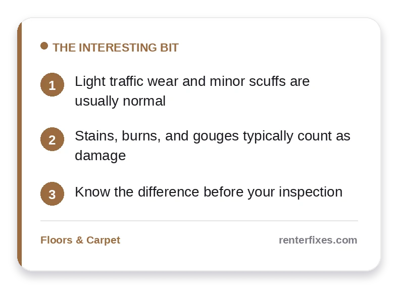 What Counts as Normal Wear and Tear on Floors? — key takeaways