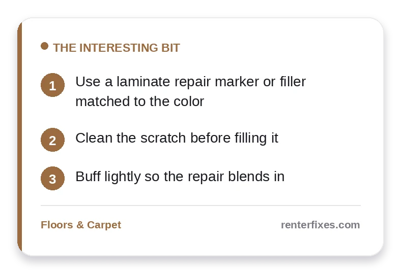Laminate Floor Scratches: How to Fix Them in a Rental — key takeaways