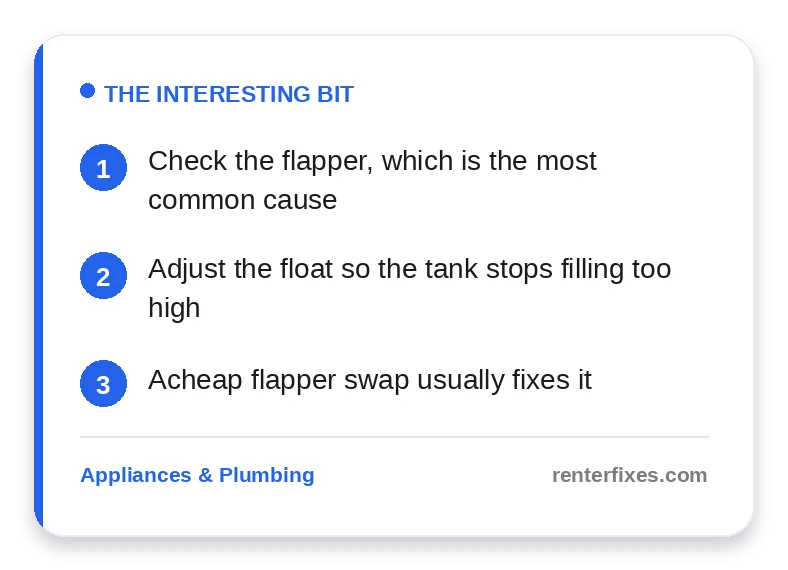 How to Fix a Running Toilet in an Apartment (Easy DIY) — key takeaways
