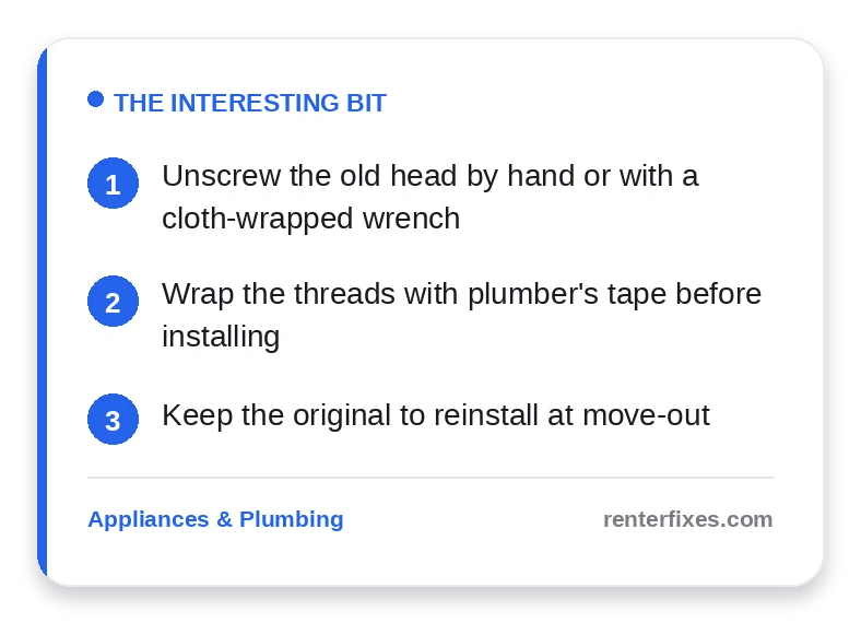 How to Replace a Showerhead in a Rental (Landlord-Approved) — key takeaways