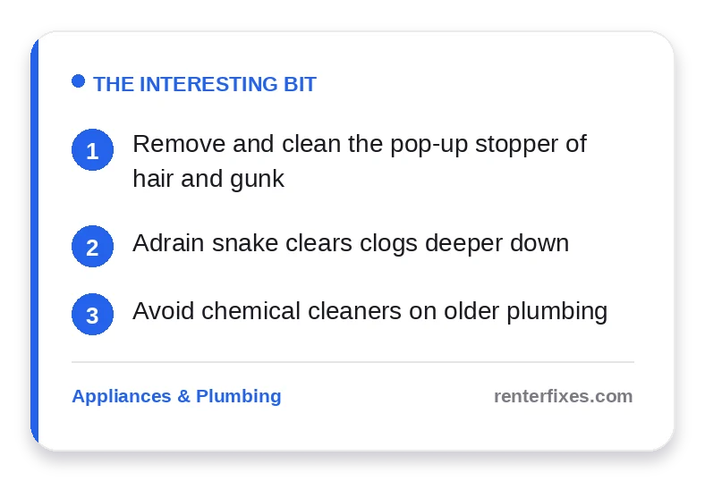 How to Fix a Slow Draining Bathroom Sink Without a Plumber — key takeaways