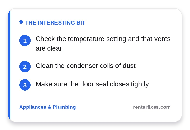 Refrigerator Not Cooling? What Renters Can Fix Themselves — key takeaways