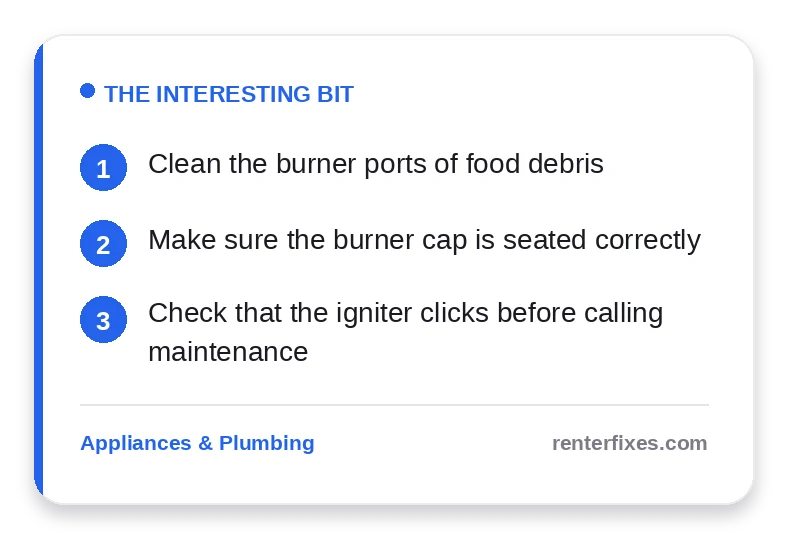Stove Burner Won’t Light? Simple Fixes Before You Call Maintenance — key takeaways