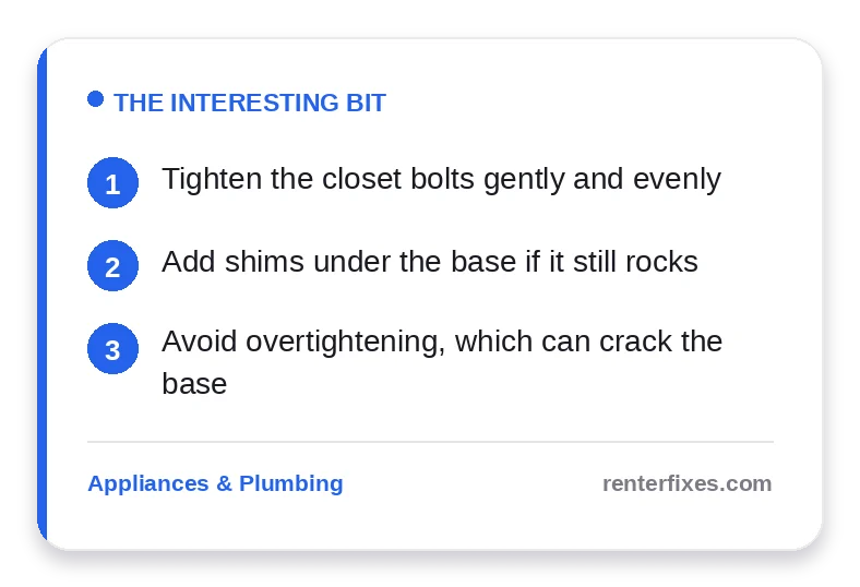 How to Stop a Toilet From Rocking on the Floor — key takeaways