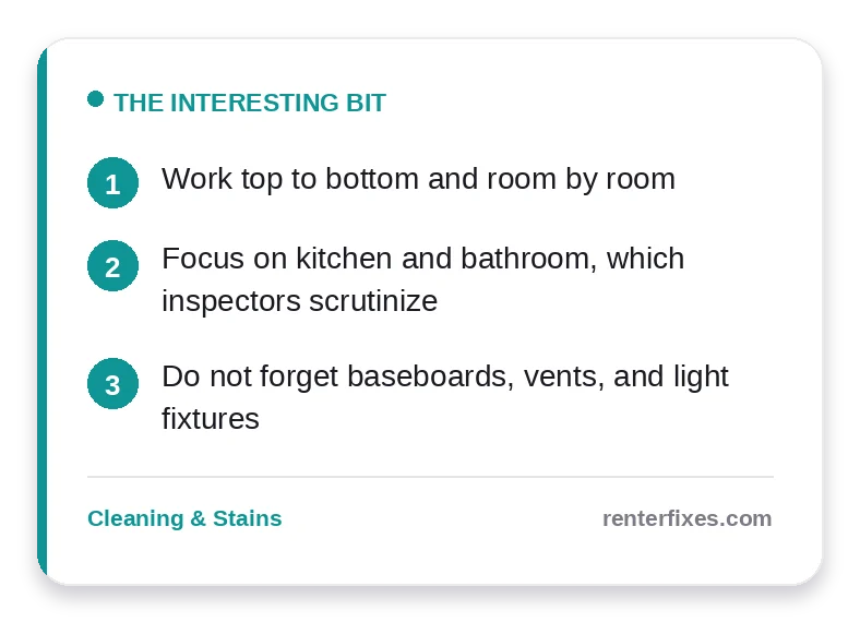 How to Deep Clean an Apartment Before Move-Out (Room by Room) — key takeaways